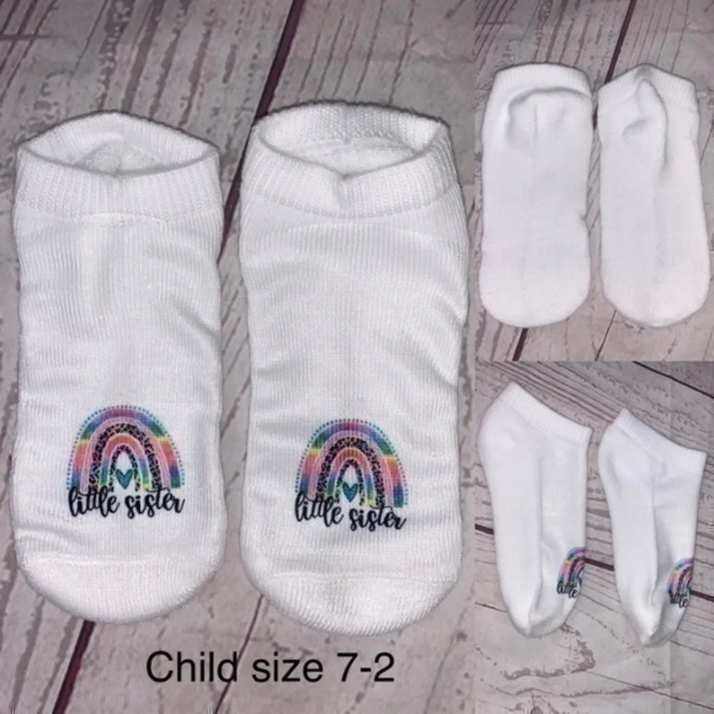$12ea or 3/$15 Little Sister child socks size 7-2 new